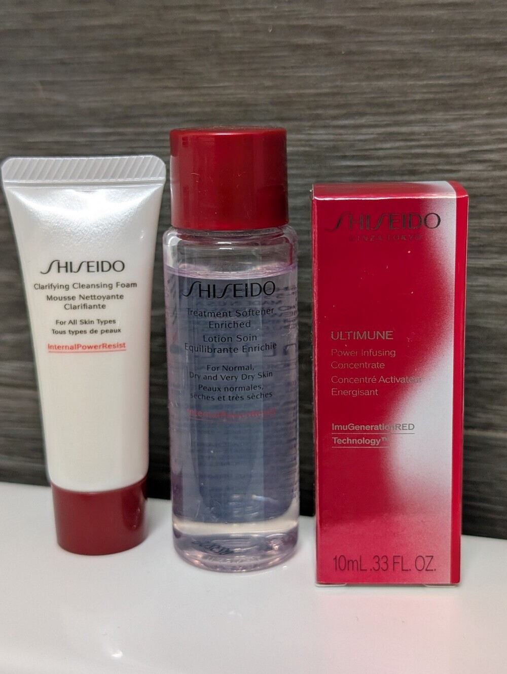 New! Shiseido Cleansing Foam, Treatment Softener, Ultimune Power Infusing Serum